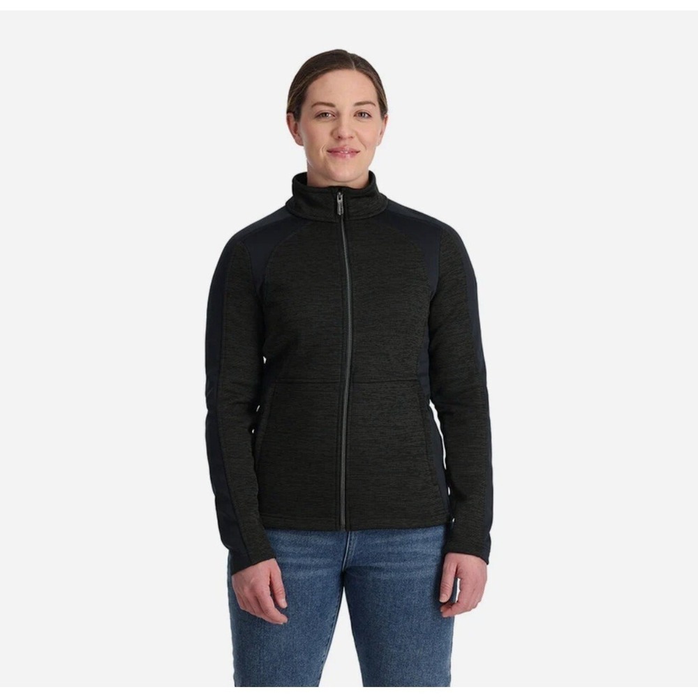 Spyder Jacket Women S‎ Black Softshell Full Zip Fleece Lined Outdoor Sporty Mock